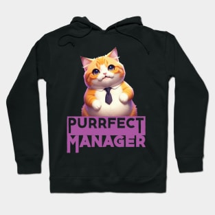 Just a Purrfect Manager Funny Cat Hoodie